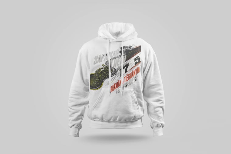 Hoodie — Floral Tie Guan Yin